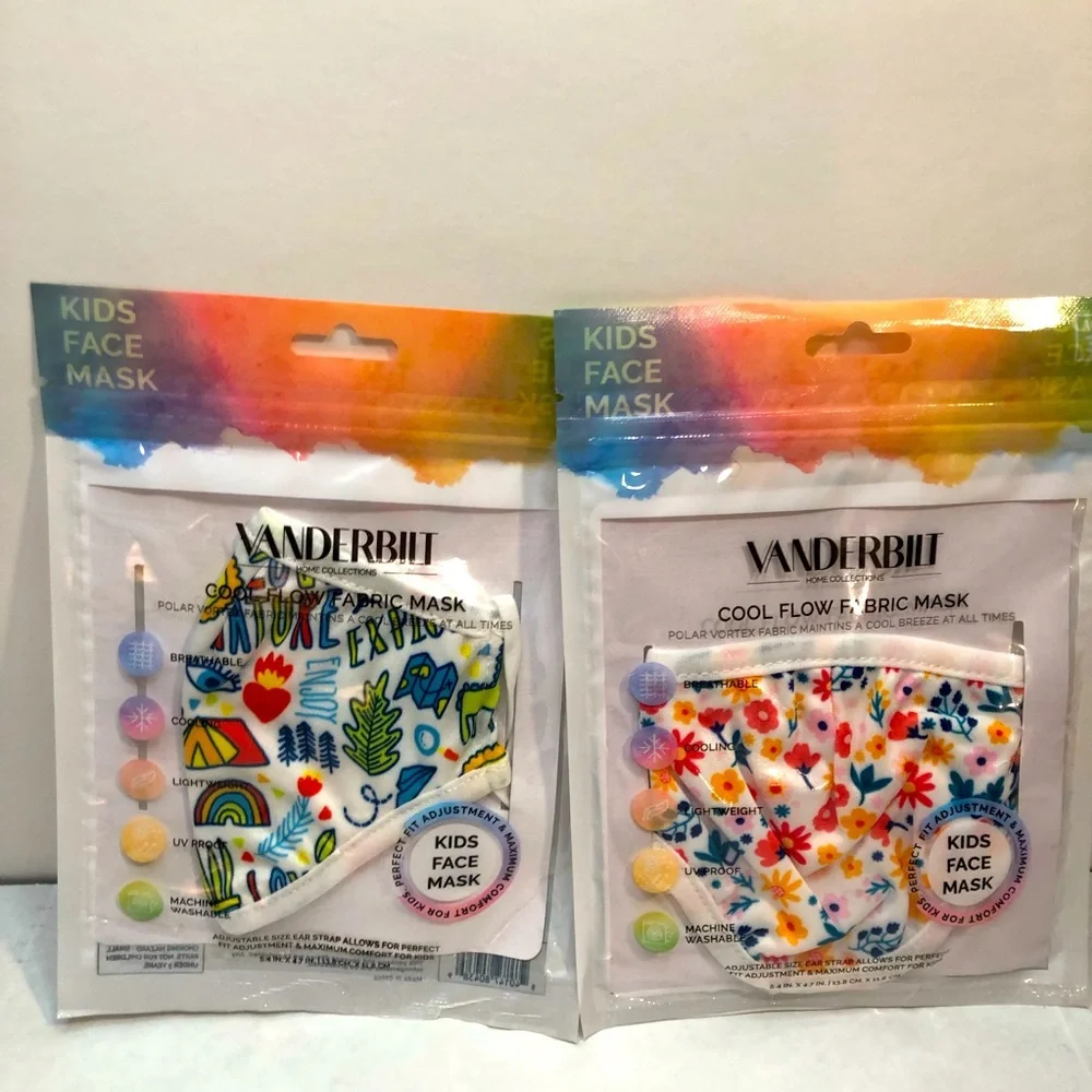 2 Pack Fabric Face Masks for Kids NEW!
